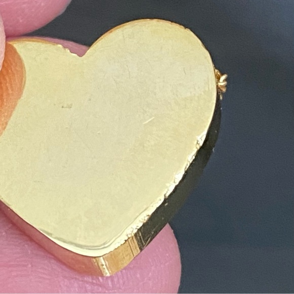 Unsigned Gold plated Slider Heart CZ Stones 18” Necklace - Picture 12 of 13